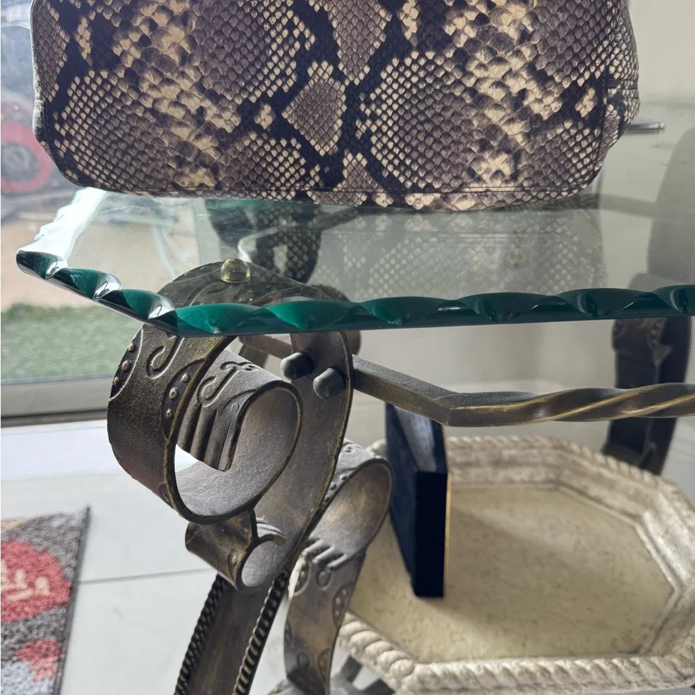 MICHAEL KORS Bedford Pocket Tote Bag in Python  Snakeskin Print with Studs NWOT - Picture 10 of 10